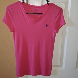 Girls Polo Ralph Lauren V-Neck Tee